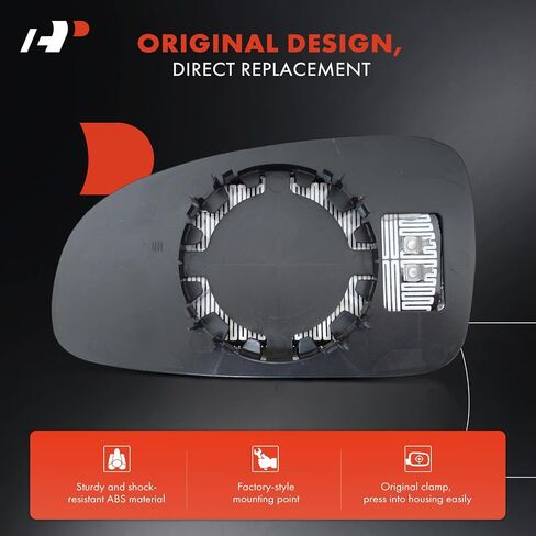 A-Premium الجانب الأيمن من جانب الراكب ، زجاج مرآة مسخن مع لوحة دعم-متوافق مع شيفروليه أفيو 2004-2008 ، AVEO5 2009-2011 و PONTIAC G3 2009-2010-عرض الجانب الخارجي مرآة محدبة in Saudi Arabia