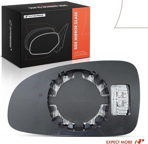 A-Premium الجانب الأيمن من جانب الراكب ، زجاج مرآة مسخن مع لوحة دعم-متوافق مع شيفروليه أفيو 2004-2008 ، AVEO5 2009-2011 و PONTIAC G3 2009-2010-عرض الجانب الخارجي مرآة محدبة in Saudi Arabia