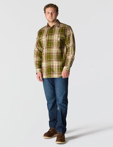 Carhartt Men's Loose Fit Heavyweight Flannel Long-Sleeve Plaid Shirt in Saudi Arabia