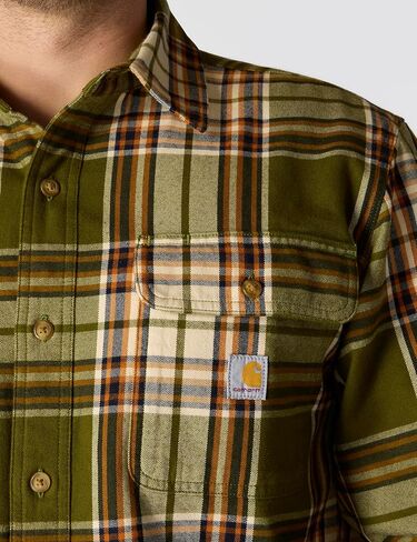 Carhartt Men's Loose Fit Heavyweight Flannel Long-Sleeve Plaid Shirt in Saudi Arabia