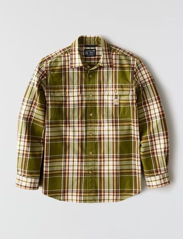 Carhartt Men's Loose Fit Heavyweight Flannel Long-Sleeve Plaid Shirt in Saudi Arabia