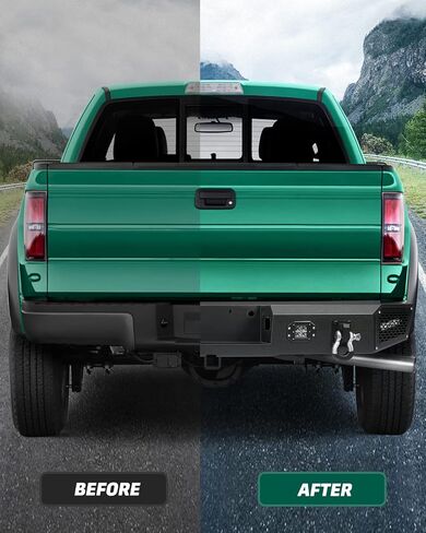 SCITOO Rear Bumper Replacement fit for 2015-2020 for Ford for F-150 Upgraded Textured Black in Saudi Arabia