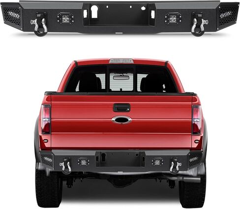SCITOO Rear Bumper Replacement fit for 2015-2020 for Ford for F-150 Upgraded Textured Black in Saudi Arabia