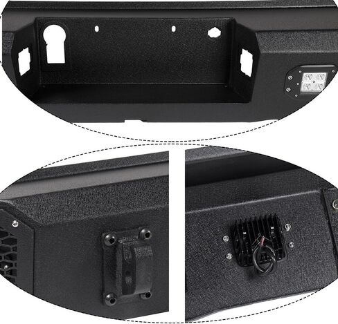 SCITOO Rear Bumper Replacement fit for 2015-2020 for Ford for F-150 Upgraded Textured Black in Saudi Arabia