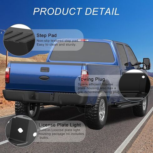 Chrome Rear Step Bumper Assembly Compatible for 2008-2016 Ford F250 F350 F-250 SUPER DUTY Pickup FO1103149 WITHOUT Parking Sensor Holes Steel Complete Back Bumpers in Saudi Arabia