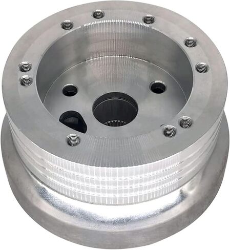 5 & 6 Hole Billet Steering Wheel Hub Adapter, Fit for GM Chevy GMC 1969-1994 Selected Model（Silver） in Kuwait