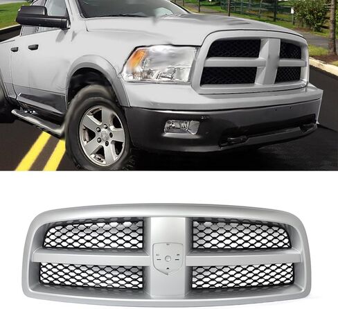 MIC Front Grille Grill Assembly Compatible with Ram 1500 2009-2012 (Gloss Black) in Saudi Arabia