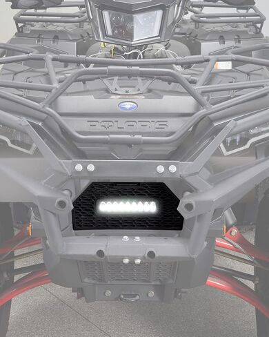 ATV Sportsman Front Mesh Grill With Light, A & UTV PRO Black Grille with LED Light Bar for 2017-2025 Polaris Sportsman XP 1000 SP 850 Accessories in Saudi Arabia