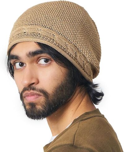 Boho Slouchey Knit Beanie للنساء ، والأزياء رجال راستا تام قبعة على غرار الخريف والربيع المصنوعة في كوريا in Kuwait