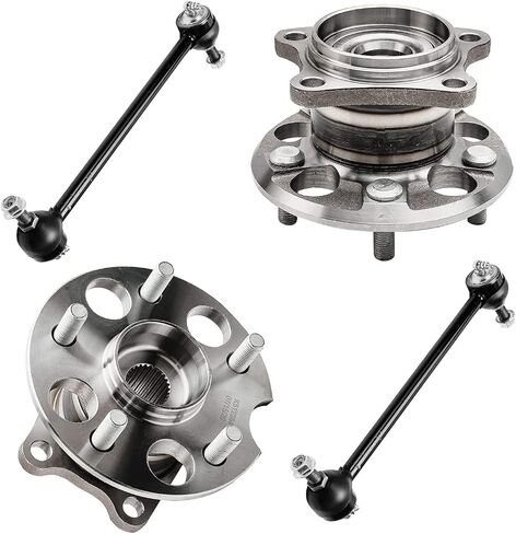 Detroit Axle - AWD خلفية محمل العجلات المحامل لتويوتا Highlander Venza Lexus Rx330 RX350 RX400H 2 WHELE BEARING ASSEMBLY 2 Stabilizer Sway Bar Links Replaces - 4pc set - in Saudi Arabia