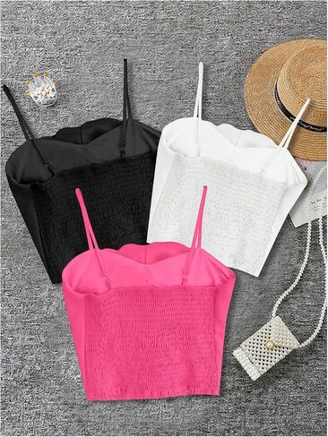 GORGLITTER Women's 3 Pack Flower Crop Tops Casual Floral Backless Sleeveless Cute Summer Dressy Going Out Tank Tops 2025 in Saudi Arabia