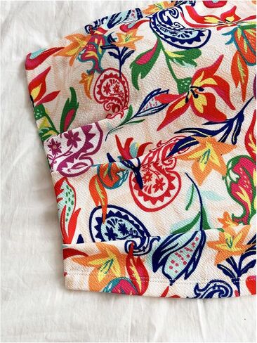 SOLY HUX Women's Plus Size Tube Top Paisley Print Strapless Sleeveless Summer Bandeau Crop Tops in Saudi Arabia