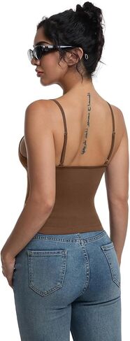 3 Pack Women Basic Scoop Neck Tank Top Summer Going Out Cami Shirt Double Lined Adjustable Camisole Top in Kuwait