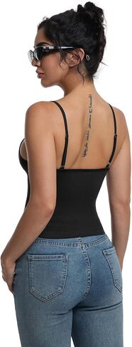 3 Pack Women Basic Scoop Neck Tank Top Summer Going Out Cami Shirt Double Lined Adjustable Camisole Top in Kuwait
