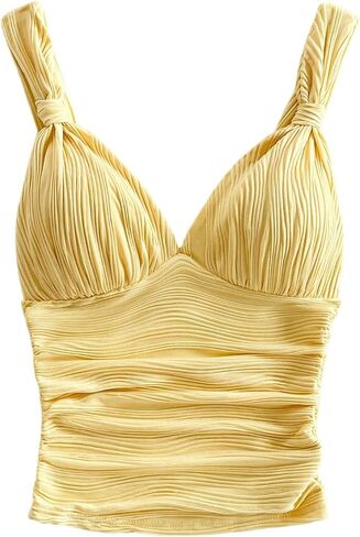 Soly Hux Women's Summer V Neck Deck Slim Fit Fit Tops Tops Exthetic Tops Hacover in Saudi Arabia