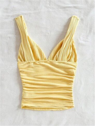 Soly Hux Women's Summer V Neck Deck Slim Fit Fit Tops Tops Exthetic Tops Hacover in Saudi Arabia
