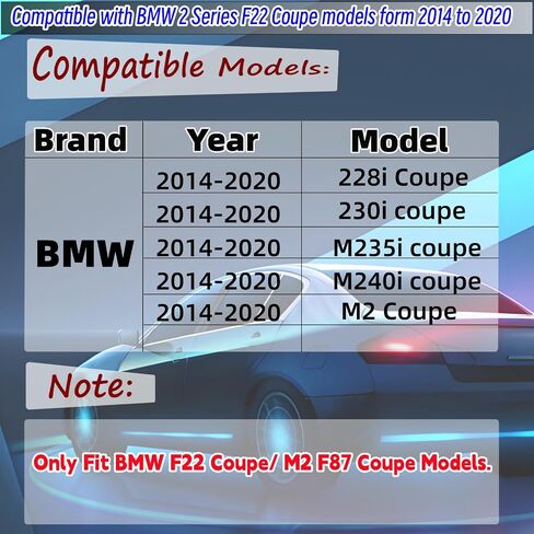 المفسد الجذع الخلفي يناسب جناح BMW 2 السلسلة F22 Coupe F87 M2 2014-2020 228i/ 230i/ M235i/ M240i M Style Decklid Lip Accesories in Kuwait