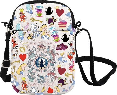 Alice Inspired Crossbody Bag Wonderland Merch Magic Kingd*m Gift Alice Fan Gift Cheshire Cat Lover Shoulder Bag in Saudi Arabia