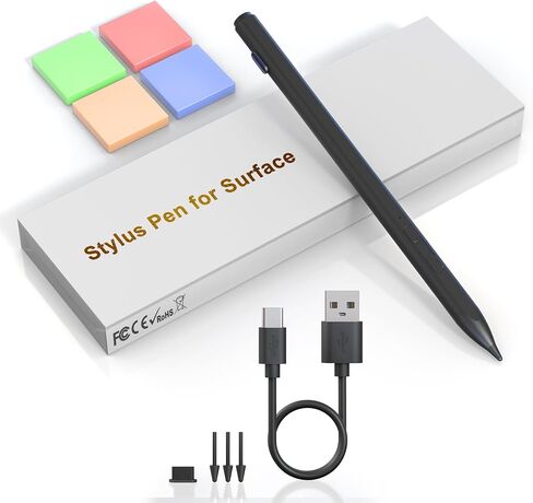 Microsoft Surface Pen for Microsoft Surface Pro 11/10/9/8/7/6/5/4 ، Surface Book/Labtop/Go/Studio ، Surface Pro Pen Windows Stylus مع رفض النخيل ، قابلة لإعادة الشحن ، 4096 PENSIVAL SELUS PEN PEN in Saudi Arabia
