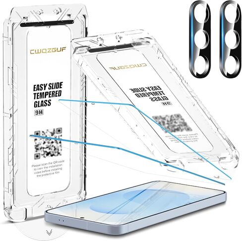 Galaxy S24 Screen Protector [5+5 Pack] Camera Lens Protector, Fingerprint Unlock Support, HD Tempered Glass, Touch Sensitive, Anti Scratch, for Samsung S24 5G Glass Screen Protector in Saudi Arabia