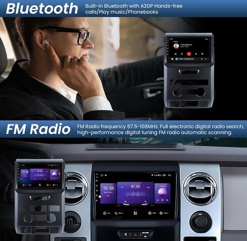 Car Radio Stereo for Ford F150 2009-2012 : 2+64G 9 Inch Touch Screen Wireless Carplay/Andriod Auto GPS Bluetooth 5G WiFi Mirror Link Backup Camera FM RDS DSP SWC in Saudi Arabia
