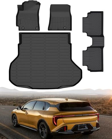 Meichaws® Floor Mats & Cargo Liner Set for Volvo XC60 2018-2024 2025 (فقط طرز T5/T6 وليس الهجين) | جميع الحصير الكامل للسيارات من طراز TPE Rubber Rubber in Saudi Arabia