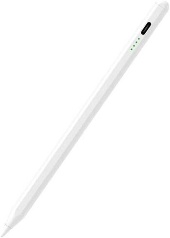 Stylus Pen for Touch Screen, Active Universal Stylus Pen Compatible with iPad/iPhone/Samsung and Other iOS/Android Smartphone and Tablet Devices Tablet Pen with Power Display, White in Saudi Arabia