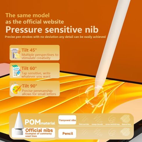 Stylus Pen for Touch Screen, Active Universal Stylus Pen Compatible with iPad/iPhone/Samsung and Other iOS/Android Smartphone and Tablet Devices Tablet Pen with Power Display, White in Saudi Arabia