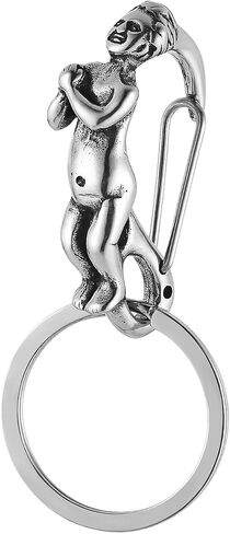 HZMAN Stainless Steel Men's Keychain Universal Heavy Duty Key Holder Cool Gothic Skull Keychains for Car Motorcycle Key in Saudi Arabia