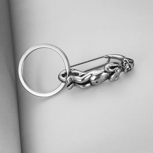 HZMAN Stainless Steel Men's Keychain Universal Heavy Duty Key Holder Cool Gothic Skull Keychains for Car Motorcycle Key in Saudi Arabia