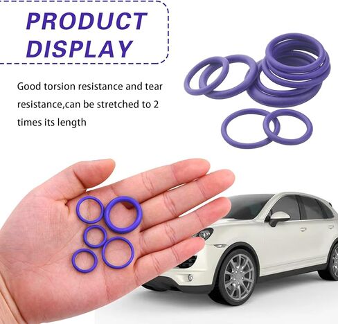 LEECHIO 270 PCS CAR CAR CONFICERING SEAL ، حشية مطاطية راقية عالية درجة الحرارة ، وأجزاء ضاغط تكييف الهواء إصلاح السيارات ، عالمي لمعظم السيارات (الأرجواني) in Kuwait