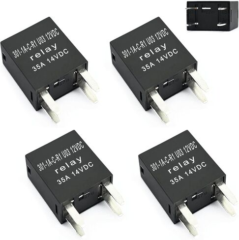 4 حزم 35A 12VDC 301-1A-C-R1U03 12VDC RELAY 301-1A-C-R1-U03 12VDC RELAY 301-1A-C-R1 U03 12VDC RELAY متوافق مع Song Chuan ، Automotive Relays in Saudi Arabia