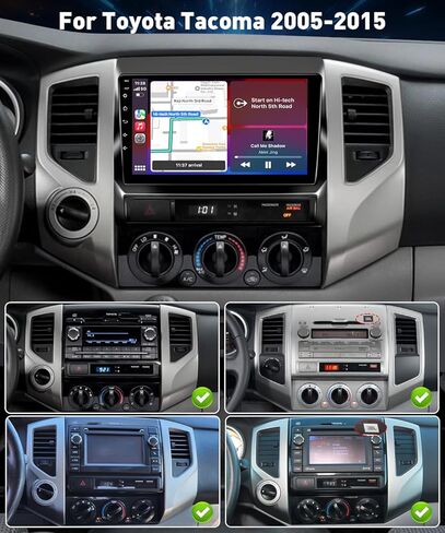 Android Radio for Toyota Tacoma 2005 2006 2007 2008 2009 2010 2011 2012 2013 2014 2015, 9 Inch Touch Screen Car Stereo with Wireless Carplay Android Auto/WiFi/GPS/SWC Backup Camera in Kuwait