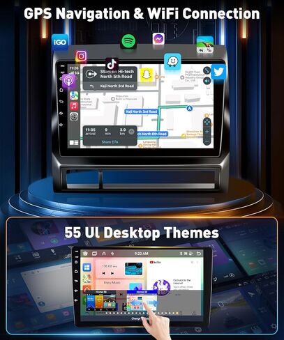 Android Radio for Toyota Tacoma 2005 2006 2007 2008 2009 2010 2011 2012 2013 2014 2015, 9 Inch Touch Screen Car Stereo with Wireless Carplay Android Auto/WiFi/GPS/SWC Backup Camera in Kuwait