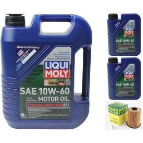 Mann Oil Change Kit w/Filter HU926/4x + LIQUIMOLY 10W-60 Compatible with BMW M3 E36/E46 3.0L OR 3.2L 94-06 in Saudi Arabia