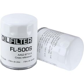 FL-500S Oil Filter Compatible with Ford F-150, Explorer, Edge, Expedition, Flex, Fusion, Mustang, Taurus, Transit, Chevy, Dodge, Cadillac, GMC, Replaces AA5Z-6714-A (6 Pack) in Kuwait