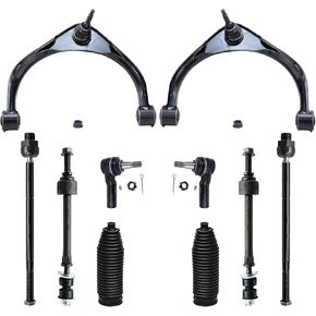 Detroit Axle - Front 10pc Suspension Kit for 4WD 09-12 Dodge Ram 1500, 2009 2010 2011 2012, 2 Upper Control Arms w/Ball Joints 4 Tie Rods 2 Sway Bars 2 Boots Replacement 5 Lugs in Saudi Arabia