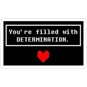 Undertale, Undertale - Determination Decal Sticker - Sticker Graphic - Auto, Wall, Laptop, Cell, Truck Sticker for Windows, Cars, Trucks in Saudi Arabia