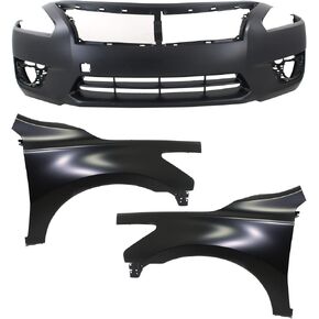 Garage-Pro Bumper Cover Kit Compatible with 2013-2015 Nissan Altima, Sedan Primed With Fog Light Holes With tow hook hole Front in Saudi Arabia