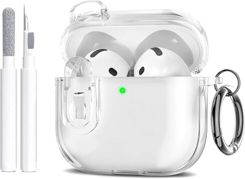 Maxjoy for Apple Airpods 4th Generation Case Cover(2024), Silicone Case with Cleaner Kit & Keychain Compatible with Airpods 4 case for Women,Men-Morning Flower in Saudi Arabia