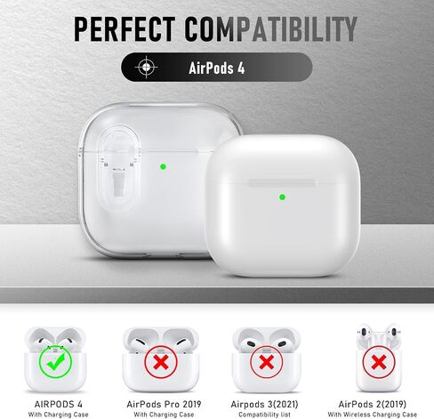 Maxjoy for Apple Airpods 4th Generation Case Cover(2024), Silicone Case with Cleaner Kit & Keychain Compatible with Airpods 4 case for Women,Men-Morning Flower in Saudi Arabia