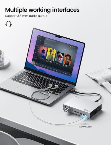 Yottamaster 40Gbps USB C Docking Station with Dual-Bay 4TB M.2 NVMe+SATA SSD Enclosure Adapter Compatible with Thunderbolt 3, Support 8K@60Hz DP, PD60W, Ethernet, 4 USB Ports, Audio [DS05-Diskless] in Saudi Arabia