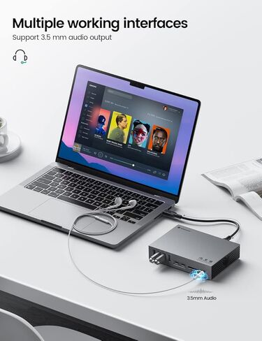 Yottamaster 40Gbps USB C Docking Station with Dual-Bay 4TB M.2 NVMe+SATA SSD Enclosure Adapter Compatible with Thunderbolt 3, Support 8K@60Hz DP, PD60W, Ethernet, 4 USB Ports, Audio [DS05-Diskless] in Kuwait