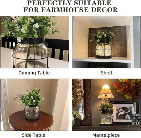 Vintage Glass Farmhouse Vase Rustic Lantern Decor with Plants Flowers Lights Retro Style Vases for Home Decor Floral Arrangement Hostess Gift in Saudi Arabia