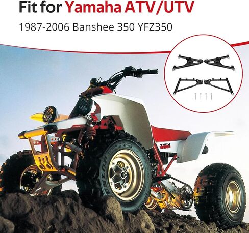 Javik الجبهة الجبهة السفلى أعلى ذراع التحكم الثقيلة في الخدمة المتوافقة مع Yamaha Banshee 350 YFZ350 1987-1995 1996-2006 ، OEM# 2GU-23570-00-P0 2GU-23580-00-P0 3GG-23540-00-P0 3GG-23550-00-P0 in Saudi Arabia