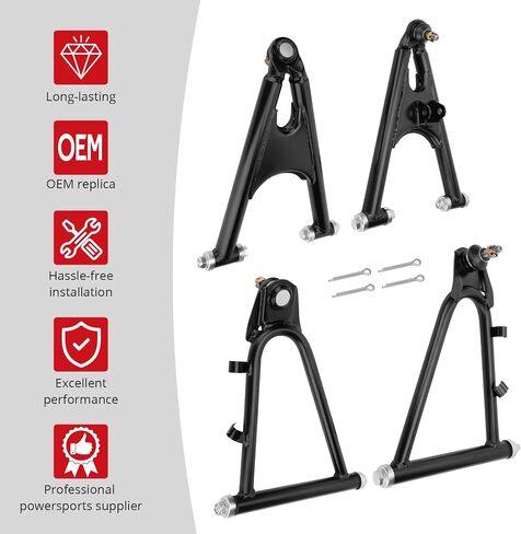 Javik الجبهة الجبهة السفلى أعلى ذراع التحكم الثقيلة في الخدمة المتوافقة مع Yamaha Banshee 350 YFZ350 1987-1995 1996-2006 ، OEM# 2GU-23570-00-P0 2GU-23580-00-P0 3GG-23540-00-P0 3GG-23550-00-P0 in Saudi Arabia