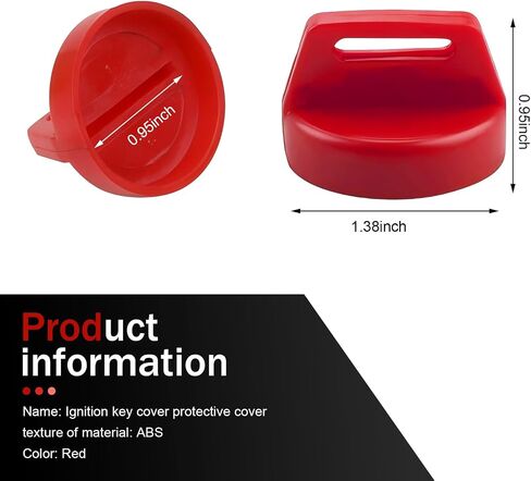 2 PCS Key Ignition Covers Caps, 5433534 5431964 Ignition Key Cover, Polaris Ignition Key Switch Cover, Compatible with Polaris Ranger, Sportsman Scrambler Xpress Trail Boss Magnum (Red) in Saudi Arabia