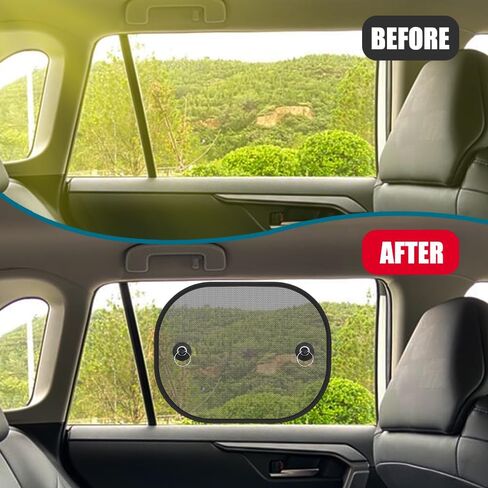 2PCS Car Window Shades, Car Window Sun Blocker, Window Shade for Baby in Vehicle with Suction Cups, Universal Glare and UV Rays Protection Auto Accessories Fit Baby, Adults and Pets (30*50cm) in Kuwait