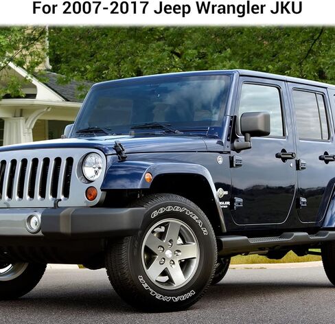 Hoolcar Front & Rear Sun Shade Mesh for Jeep Wrangler JK Unlimited (2007-2017) 4 Doors - American Flag Sunshade Screen JKU Top Cover UV Blocker, US Flag in Saudi Arabia