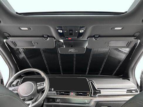 مخصصة ملائمة الزجاج الأمامي القابلة للطي لعام 2025 Nissan Armada SUV (مع DashCam متكامل) ، حامي كتلة UV مضغوطة خفيفة الوزن مرنة العزل مرنة (مصنوعة في الولايات المتحدة الأمريكية) in Saudi Arabia
